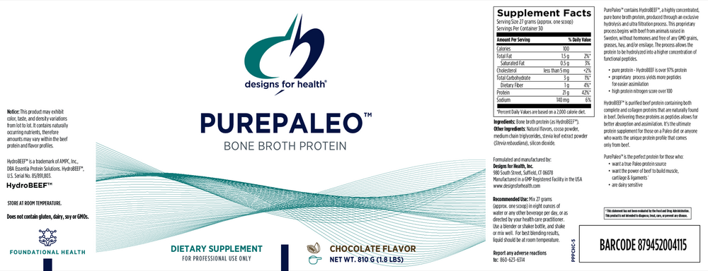 PurePaleo Protein - Chocolate - Designs For Health