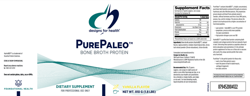 PurePaleo Protein - Vanilla - Designs for Health