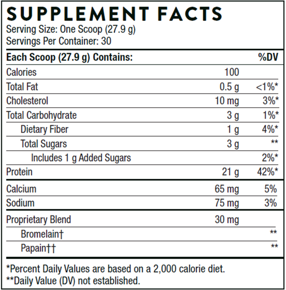 Whey Protein Isolate - Vanilla - Thorne